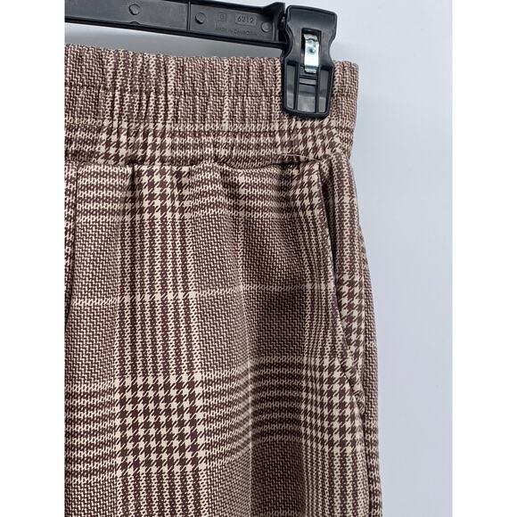 CLASSIC CONCEPTS Women's Brown Plaid Pull-On Pants SZ S - Picture 4 of 9